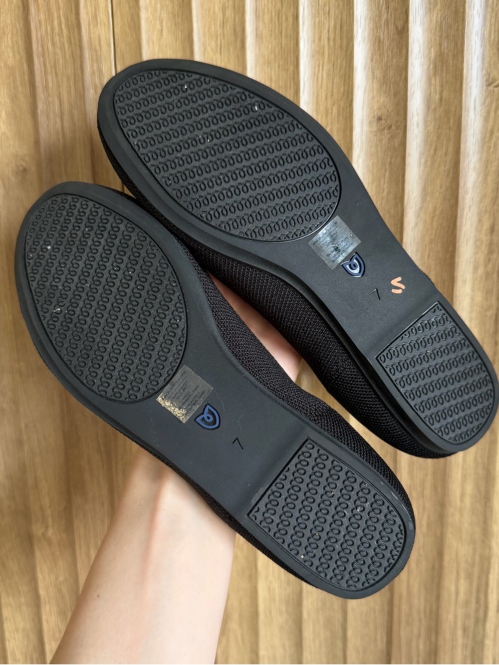 ROTHYS Round Toe Black Ballet Flat Shoes - Picture 5 of 6